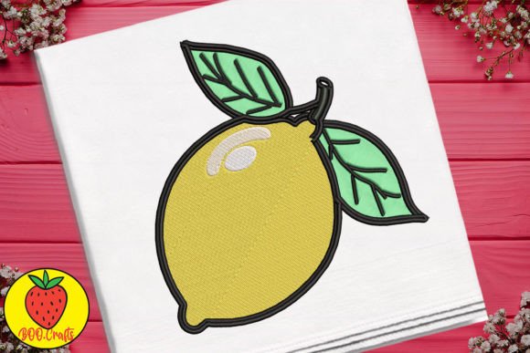 Cute Yellow Lemon Embroidery Review for Apparel