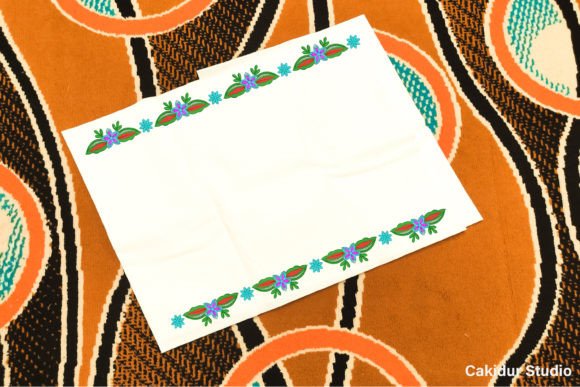 Cyan Flowers Border: A Holiday Embroidery Review