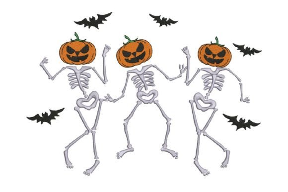 Halloween Pumpkin Skeleton Embroidery Review